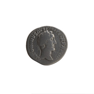 Denarius of Antoninus Pius (86–161; Roman emperor 138–161), 160–161. Obverse: Head of Antoninus