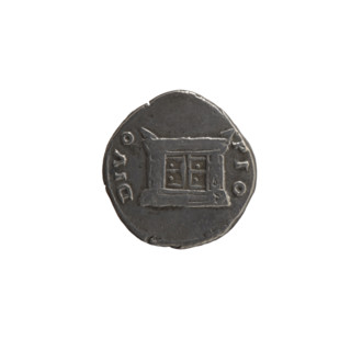 Denarius, posthumous; obverse: head of Antoninus Pius bare to right, inscribed DIVVS · ANTONIN;