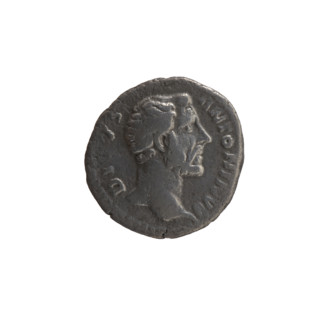 Denarius, posthumous, depicting Antoninus Pius (86–161; Roman emperor 138–161), Marcus Aurelius