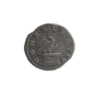 Denarius, after 161. Obverse: Head of Antoninus Pius bare, facing right, inscribed 'DIVVS