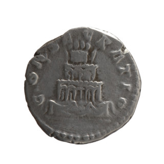 Denarius of Lucius Verus (issuer) and Marcus Aurelius (issuer), featuring Antoninus Pius
