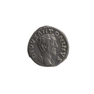 Denarius, Marcus Aurelius (121–180; Roman emperor 161–180) and Lucius Verus (130–169; Roman emperor