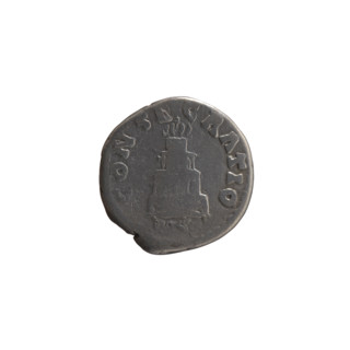 Denarius, after 161. Obverse: Head of Antoninus Pius without a covering, with drapery on the left