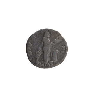 Denarius of Antoninus Pius (86–161; Roman Emperor 138–161). Obverse: Head of Antoninus Pius in a