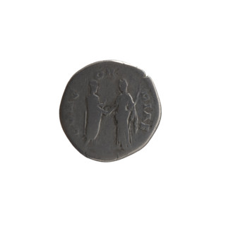 Denarius, posthumous issue of Faustina the Elder (98–141; Roman empress 138–141); issuer Antoninus