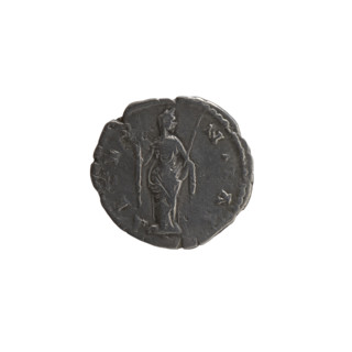 Denarius, after 141 CE. Obverse: Bust of Faustina I in drapery facing right, inscription DIVA AVG ·