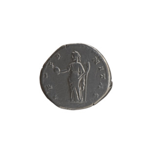Denarius, posthumous issue for Faustina the Elder (98–141; Roman empress 138–141), issuer Antoninus