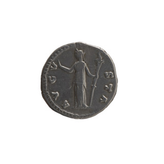 Denarius, posthumous issue honoring Faustina the Elder (98–141; Roman empress 138–141); issuer: