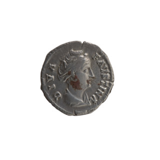 Denarius, posthumous issue of Faustina the Elder (98–141; Roman empress 138–141). Obverse: Bust of