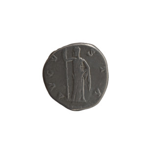 Denarius, Faustina the Elder (98–141; Roman empress 138–141) posthumous issue for Antoninus Pius