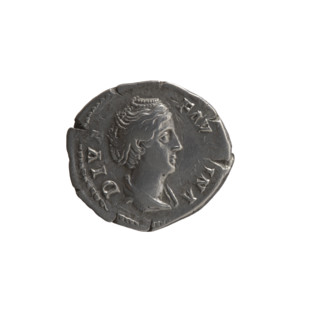 Denarius, posthumous issue for Faustina the Elder (98–141; Roman empress 138–141). Issuer: