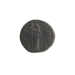 Denarius, posthumous issue of Faustina the Elder (98–141; Roman empress 138–141); issuer: Antoninus