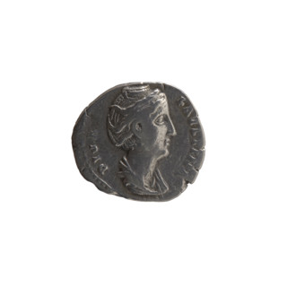 Denarius, posthumous issue for Faustina the Elder (98–141; Roman empress 138–141), struck under
