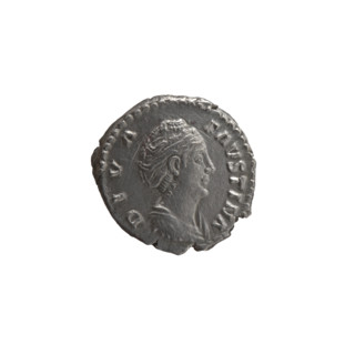 Denarius, posthumous issue of Faustina the Elder (98–141; Roman empress 138–141), issuer Antoninus