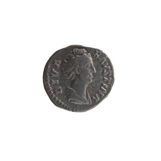 Denarius, posthumous issue for Faustina the Elder (98–141; Roman empress 138–141), struck under