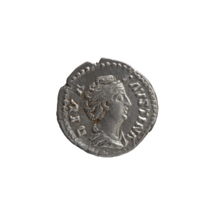 Denarius, posthumous issue of Faustina the Elder (98–141; Roman empress 138–141); issuer Antoninus