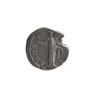 Denarius, posthumous issue for Faustina the Elder (98–141; Roman empress 138–141), issuer Antoninus