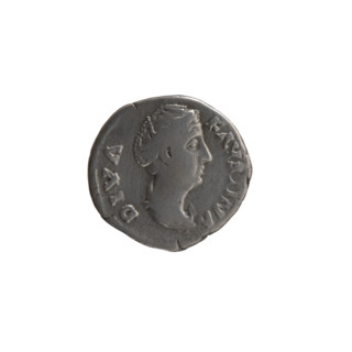 Denarius, posthumous bust of Faustina the Elder (98–141; Roman empress 138–141) facing right,