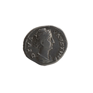 Denarius, posthumous issue of Faustina the Elder (98–141; Roman empress 138–141), issuer Antoninus