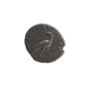 Denarius, posthumous issue for Faustina the Elder (98–141; Roman empress 138–141), struck under