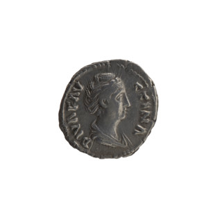 Denarius, posthumous issue for Faustina the Elder (98–141; Roman empress 138–141), struck under