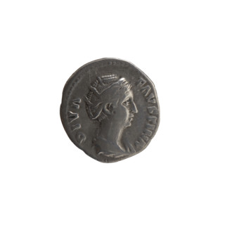 Denarius, posthumous issue of Faustina the Elder (98–141; Roman empress 138–141); issuer Antoninus