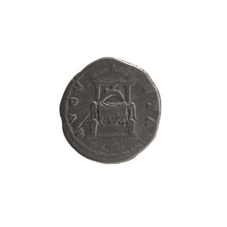 Denarius, posthumous issue for Faustina the Elder (98–141; Roman empress 138–141). Obverse: Bust of
