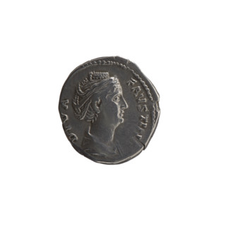 Denarius, posthumous issue of Faustina the Elder (98–141; Roman empress 138–141); issuer: Antoninus
