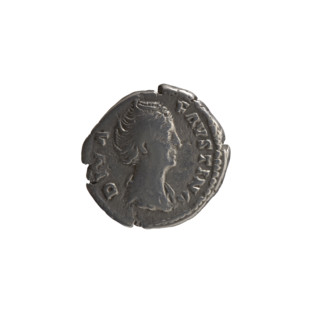 Denarius, posthumous issue of Faustina the Elder (98–141; Roman empress 138–141), issuer Antoninus