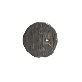 Denarius (with a hole), posthumous issue for Faustina the Elder (98–141; Roman empress 138–141);