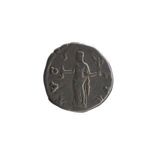Denarius, posthumous issue of Faustina the Elder (98–141; Roman empress 138–141); issuer: Antoninus
