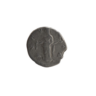 Denarius, posthumous issue for Faustina the Elder (98–141; Roman empress 138–141). Obverse: Bust of