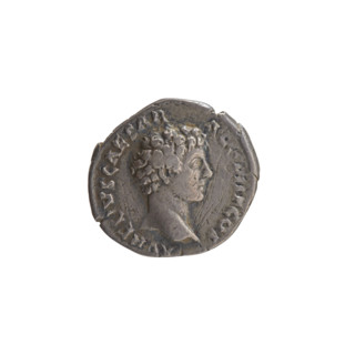 Denarius; obverse: head of Antoninus Pius with laurel wreath to right, inscription 'ANTONINVS AVG