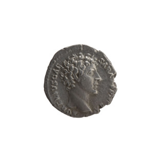 Denarius; obverse: head of young Marcus Aurelius bare, facing right, inscription 'AVRELIVS CAE -