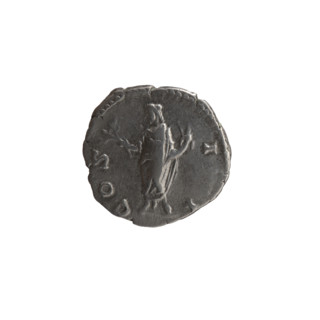 Denarius; obverse: head of young Marcus Aurelius bare to right, legend AVREIV CAE - AR AVG PII F