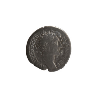 Denarius, Marcus Aurelius (121–180; Roman emperor 161–180), caesar 139–161; Antoninus Pius (86–161;