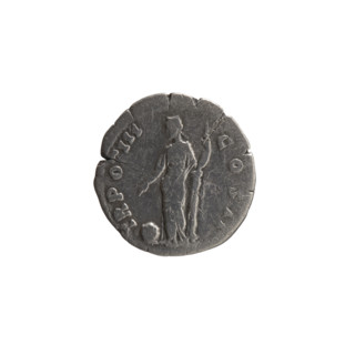 Denarius; obverse: Head of young Marcus Aurelius without a cap to the right, inscription 'RELIVS