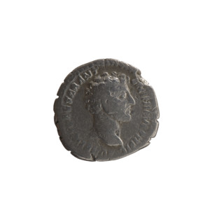 Denarius, Marcus Aurelius (121–180; Roman emperor 161–180), issued ca. 149–150. Obverse: Head of