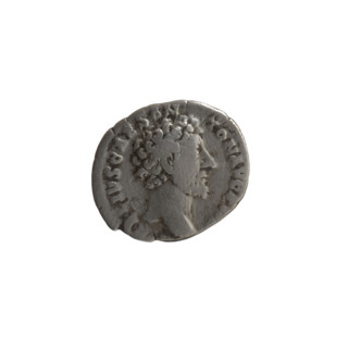 Denarius, Marcus Aurelius (121–180; Roman emperor 161–180), caesar 139–161; Antoninus Pius (86–161;