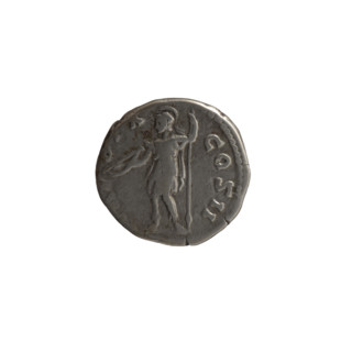 Denarius, ca. 155–156 CE. Obverse: Head of young Marcus Aurelius without a cap to the right,