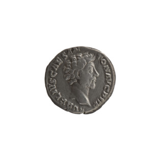Denarius, Marcus Aurelius (121–180; Roman emperor 161–180), caesar 139–161; Antoninus Pius (86–161;