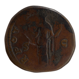 Sestertius, Marcus Aurelius (121–180; Roman emperor 161–180), issued under Antoninus Pius (86–161;