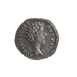 Denarius, Marcus Aurelius (121–180; Roman emperor 161–180), Caesar 139–161; Antoninus Pius (86–161;