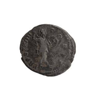 Denarius depicting head of Marcus Aurelius without a cap to the right, inscription AVRELIVS CAES