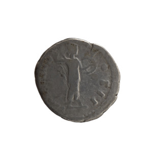 Denarius; obverse: head of Marcus Aurelius without a cap to the right, inscription VRELIVS CAES AVG