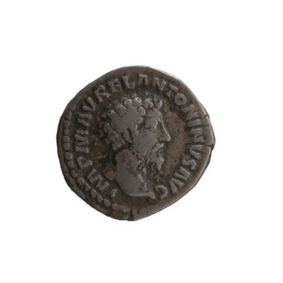 Denarius, Marcus Aurelius (121–180; Roman emperor 161–180), issuer: Marcus Aurelius. Obverse: Head