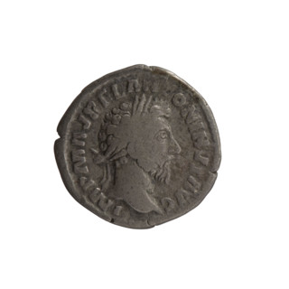 Denarius of Marcus Aurelius (121–180; Roman emperor 161–180), issuer: Marcus Aurelius. Obverse: