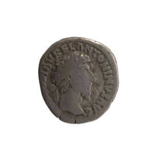 Denarius, Marcus Aurelius (121–180; Roman emperor 161–180), issuer Marcus Aurelius — obverse: head
