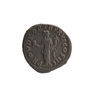 Denarius of Marcus Aurelius (121–180; Roman emperor 161–180). Obverse: Head of Marcus Aurelius with