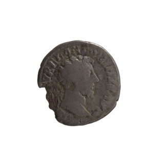Denarius, Marcus Aurelius (121–180; Roman emperor 161–180), issuer. Obverse: Head of Marcus
